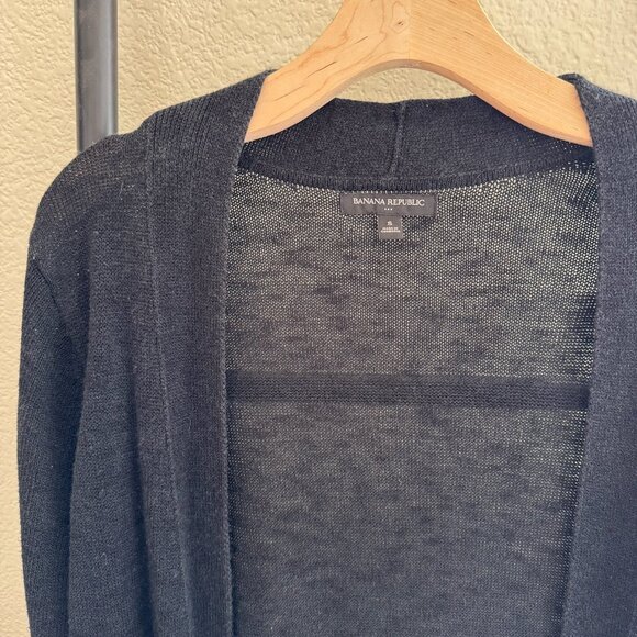 Banana Republic Black Duster Cardigan‎ Size Small - Picture 4 of 5
